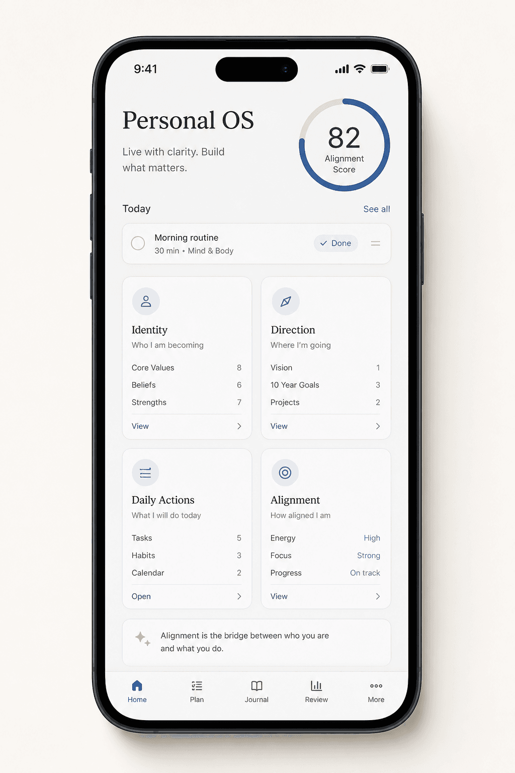 Personal OS — Mobile life operating system